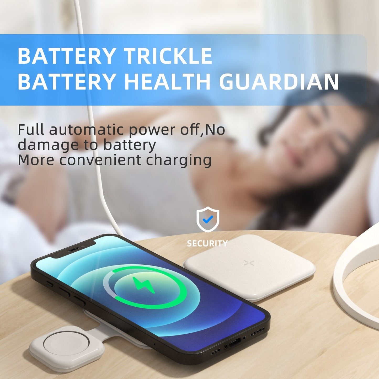3-in-1 Magnetic Foldable Wireless Charger for Multiple Devices. Cell Phone Charger.