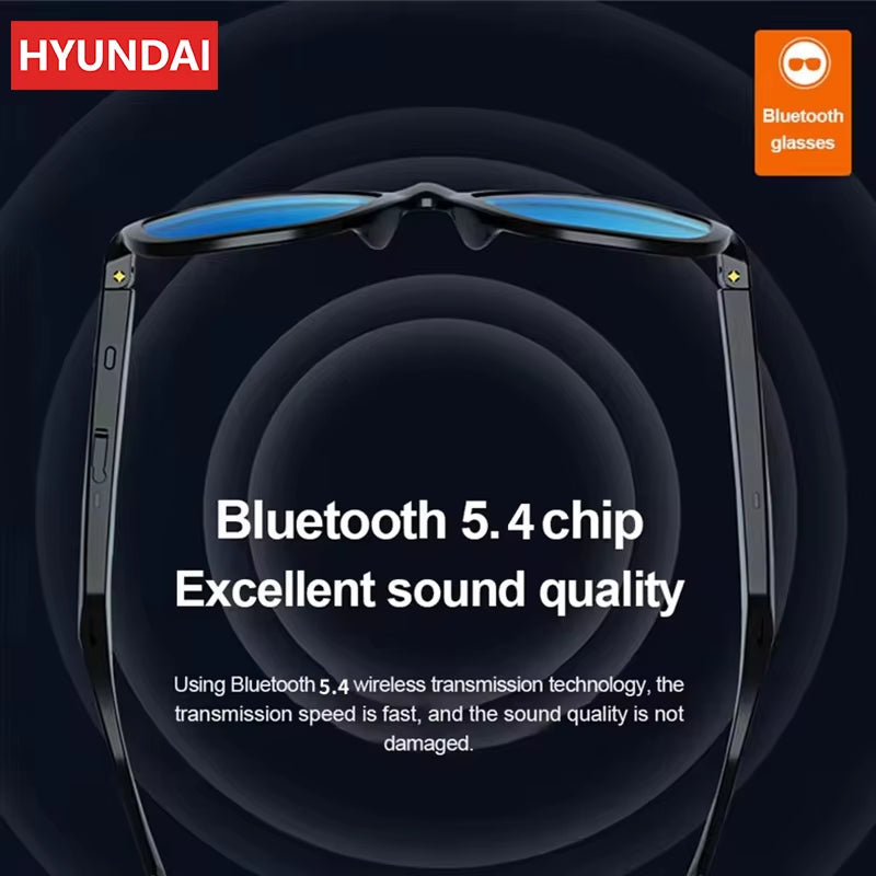 Glasses Earphones with Low Latency HD Call Mic Out Door Sports Driving Multi-Function Sunglasses Bluetooth 5.4