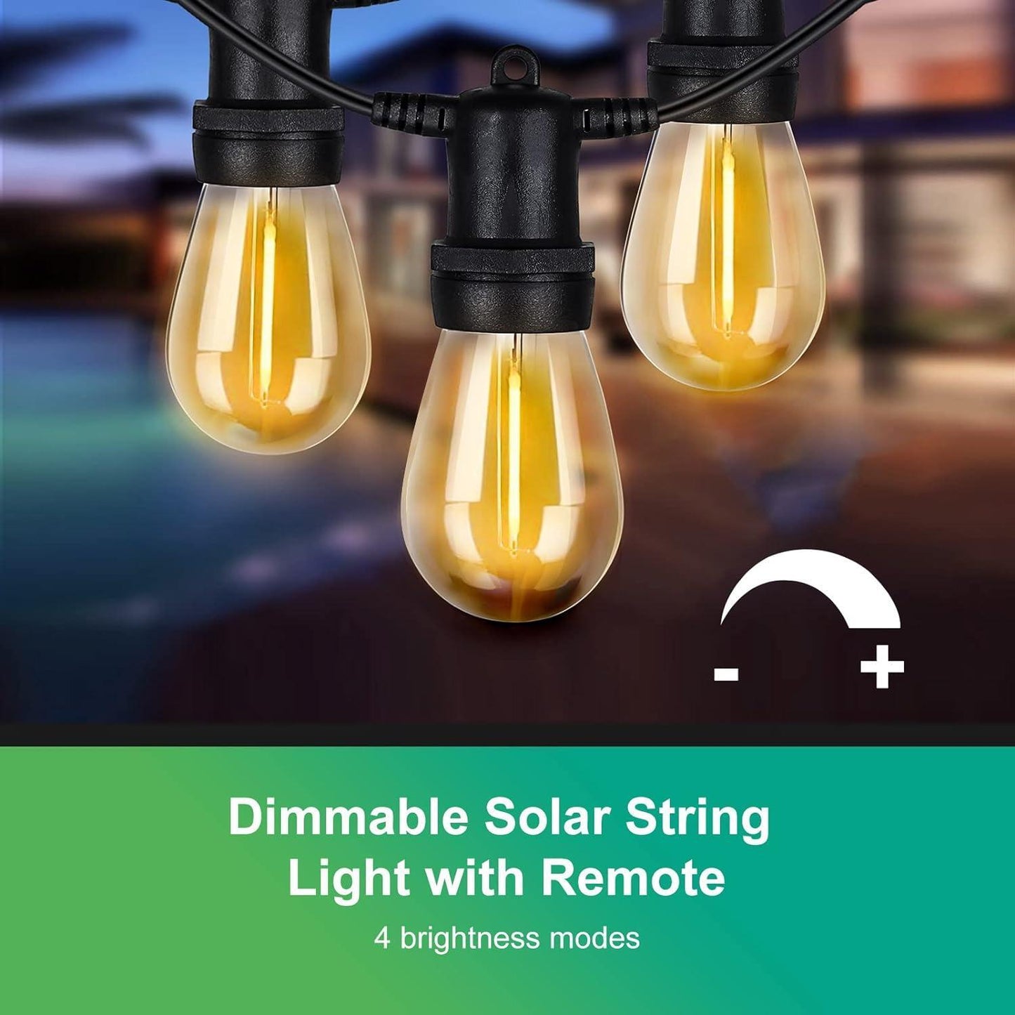 Guirnaldas De Luces Carga Solar Para Exteriores