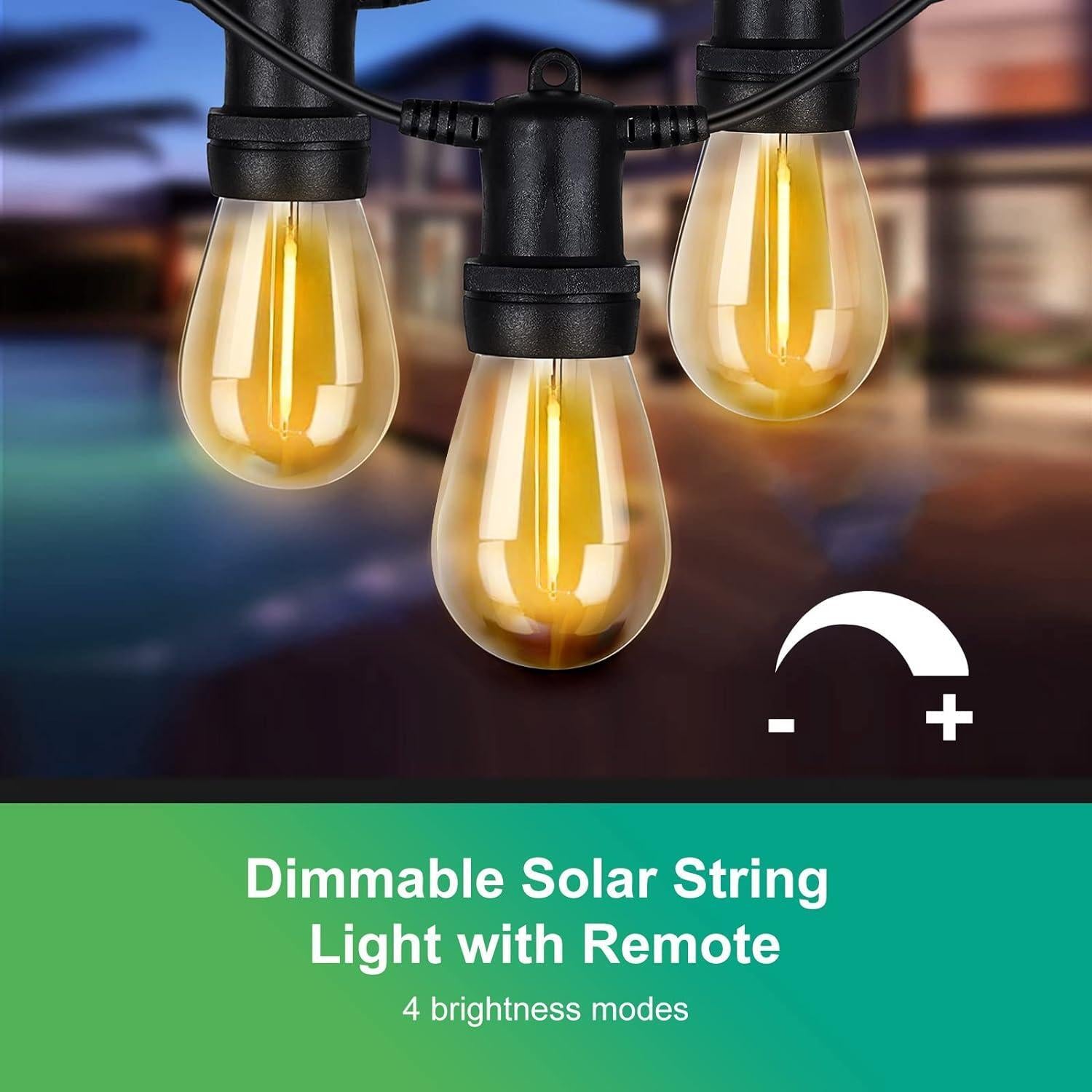 Guirnaldas De Luces Carga Solar Para Exteriores