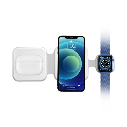 3-in-1 Magnetic Foldable Wireless Charger for Multiple Devices. Cell Phone Charger.